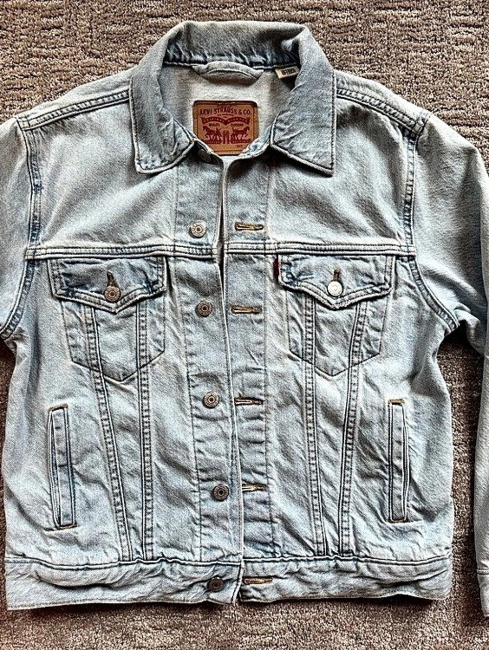 Levi’s Ex-Boyfriend Trucker Jacket Blue Small